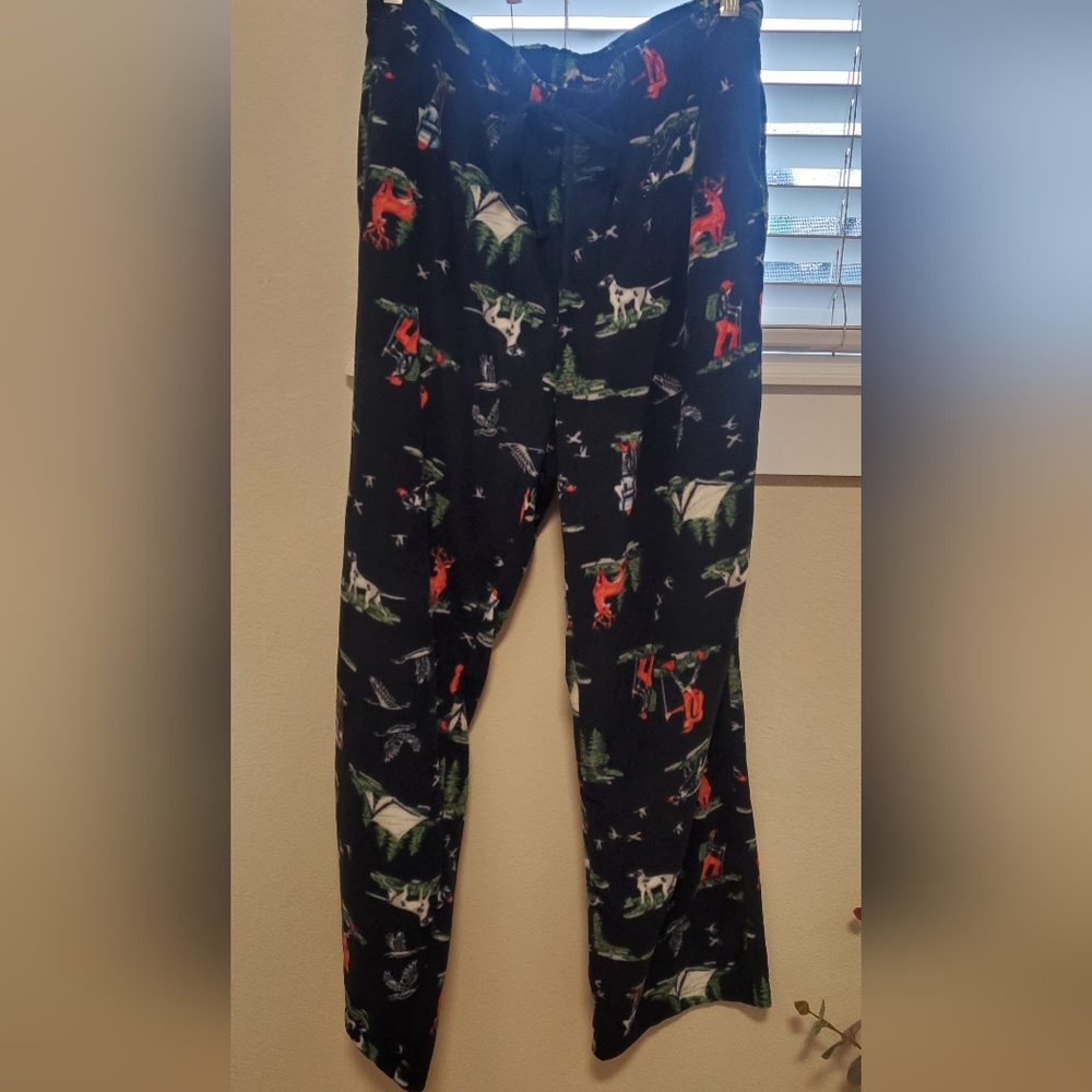 Mens super soft pajama pants (dog, camping, hiking,  deer outdoor print)